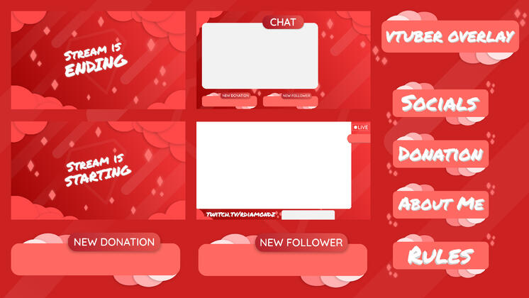 Twitch Overlays | For @rdiamondz